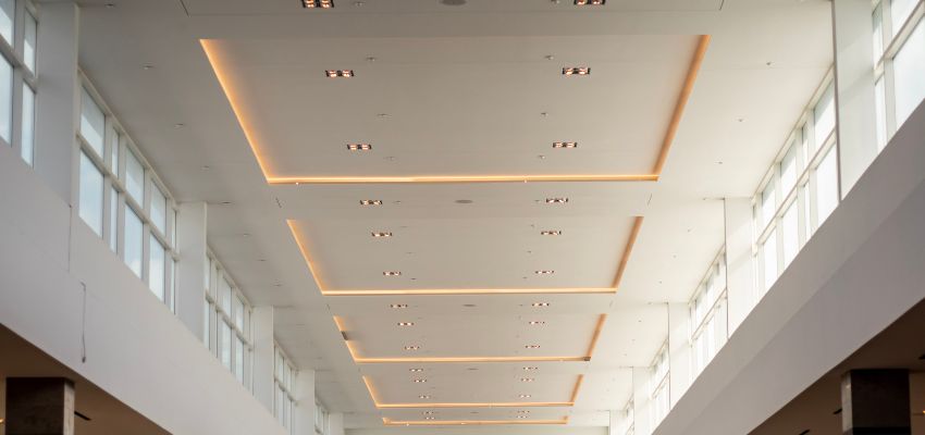 One of the ceiling design ideas you want to consider is metal ceiling tiles, one of the most eye-catching designs.