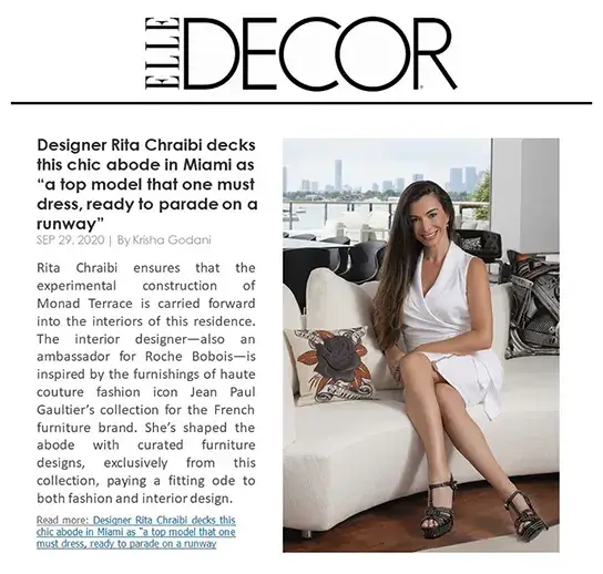 Featured In Elle Decor
