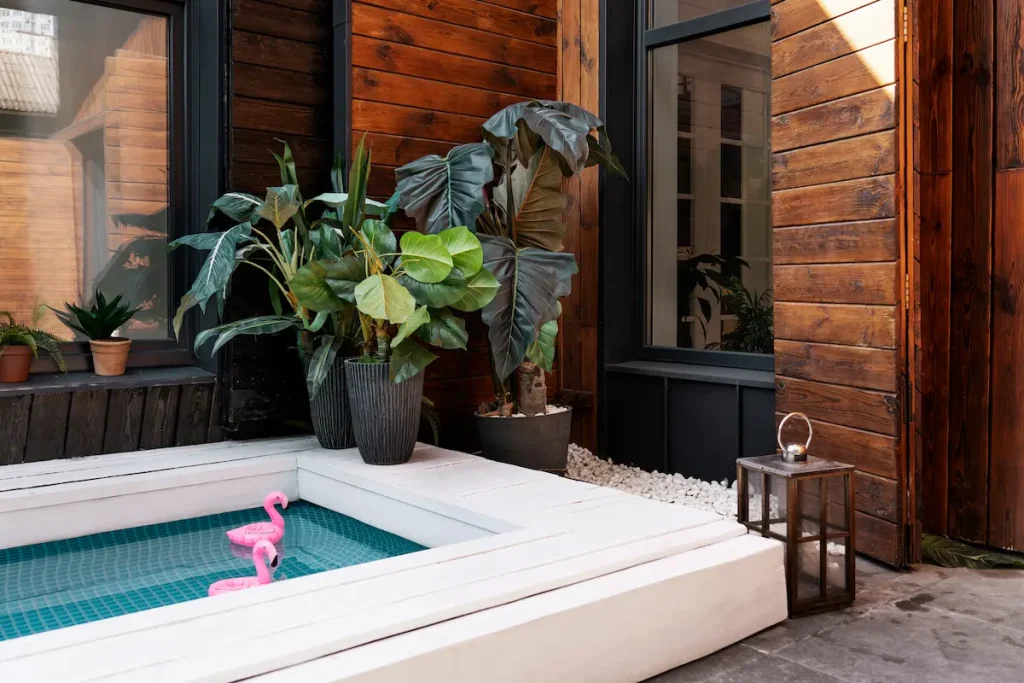 Backyard Hot Tub Privacy